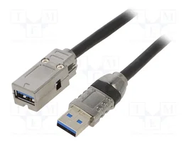 HARTING Port USB 3.0 A/A har-port, argent, 1,5m