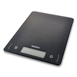 Soehnle Balance Page Comfort Design Mosaïque 10 kg Noir (61521) – Pèse-personne électronique avec plateau large