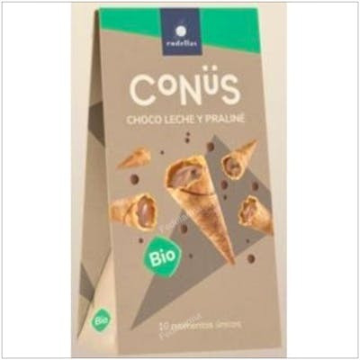 Rodellas Conus Chocolat au lait et Praliné 10 pièces x 70 g Bio Rodellas Conus Chocolat au lait et Praliné 10 pièces x 70 g Bio
