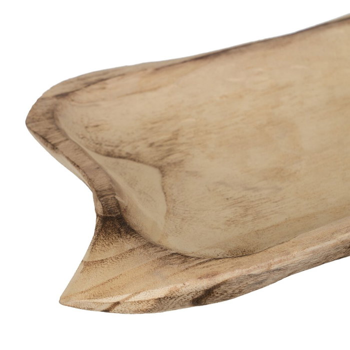 BigBuy Home Plateau Naturel Bois 46 x 24 x 5 cm