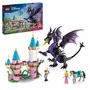 LEGO Disney Princess 43240 : Set de construction Maléfique en dragon avec mini-poupées Aurore et Philippe, figurines de dragon et cheval, 583 pièces