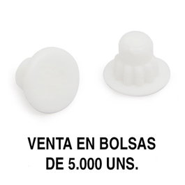 HERRAJES ALK Bouchon embellisseur en plastique blanc, diamètre 5mm