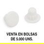 HERRAJES ALK Tapa Mina Ag.5Mm Blanco (5.000U)
