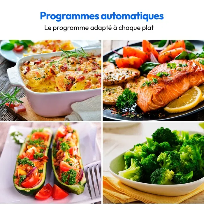 Medion MD17495 Micro-ondes Combiné 23L Argent 800W 1200W Grill Chaleur Tournante 10 Programmes