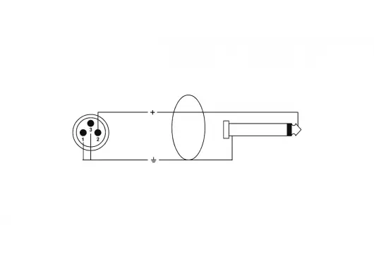 CORDIAL Câble audio jack XLR/mono mâle 5 m