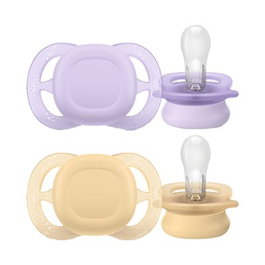 AVENT Tétine en silicone Ultra Start 0-2 mois fille lisse, lot de 2