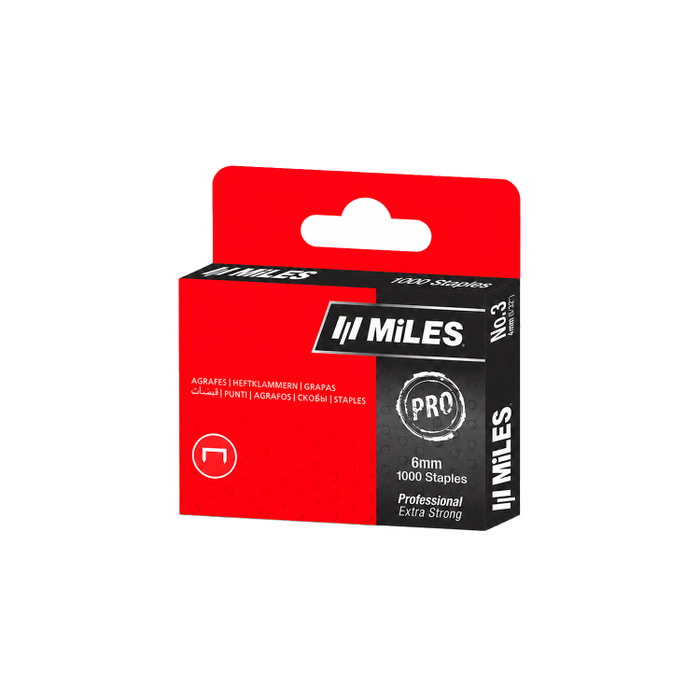 WOLFPACK LINEA PROFESIONAL Agrafes Nº 3, Hauteur 6 mm (1 000 unités)