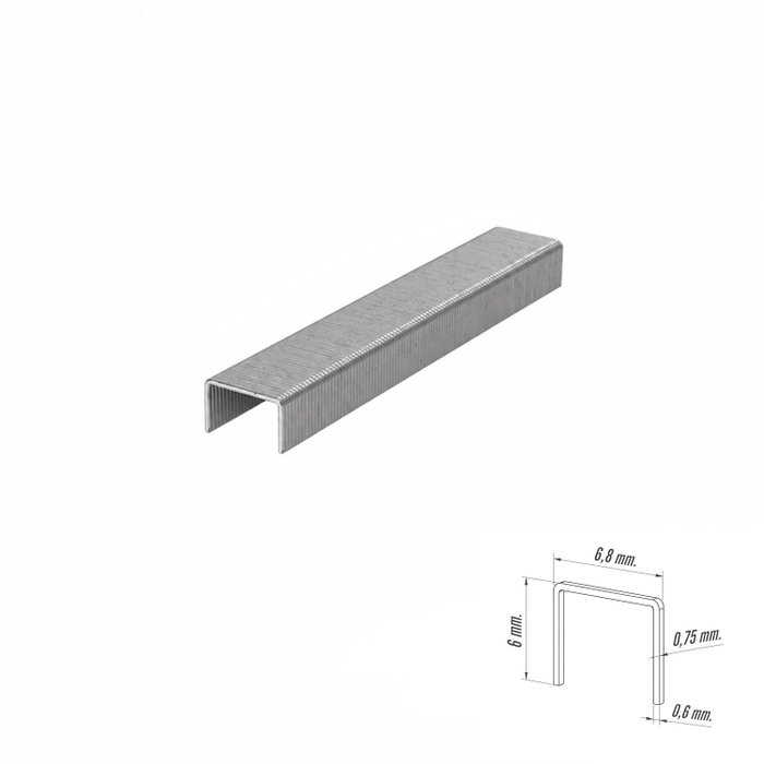 WOLFPACK LINEA PROFESIONAL Agrafes Nº 3, Hauteur 6 mm (1 000 unités)