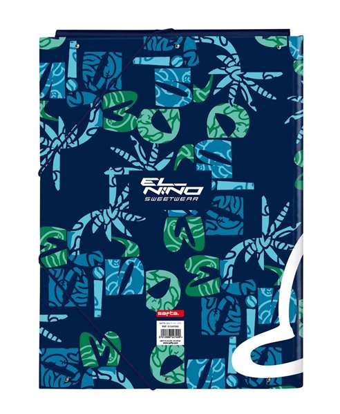 Safta Carpeta Glossy folio A4 avec 3 rabats pour enfant "Glassy" - 26 x 33,5 x 2,5 cm - Âge recommandé 3 ans