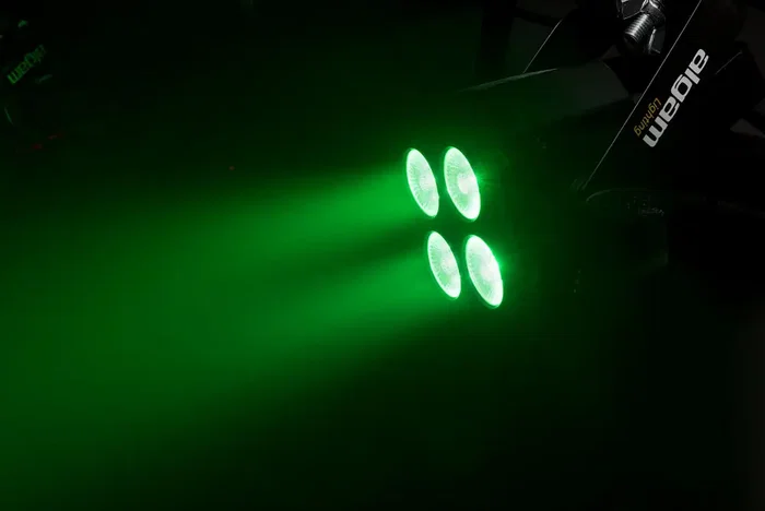 ALGAMLIGHT Mini Par Led 4x6W RGBW pour Fête et Événement avec Fonctions DMX et Musical