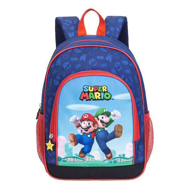 Toybags Sac à Dos Super Mario avec Poches Latérales, Intérieur Forré Personnalisé, 32 x 25.5 x 11 cm