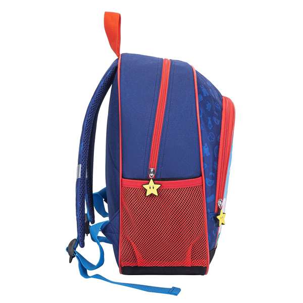 Toybags Sac à Dos Super Mario avec Poches Latérales, Intérieur Forré Personnalisé, 32 x 25.5 x 11 cm