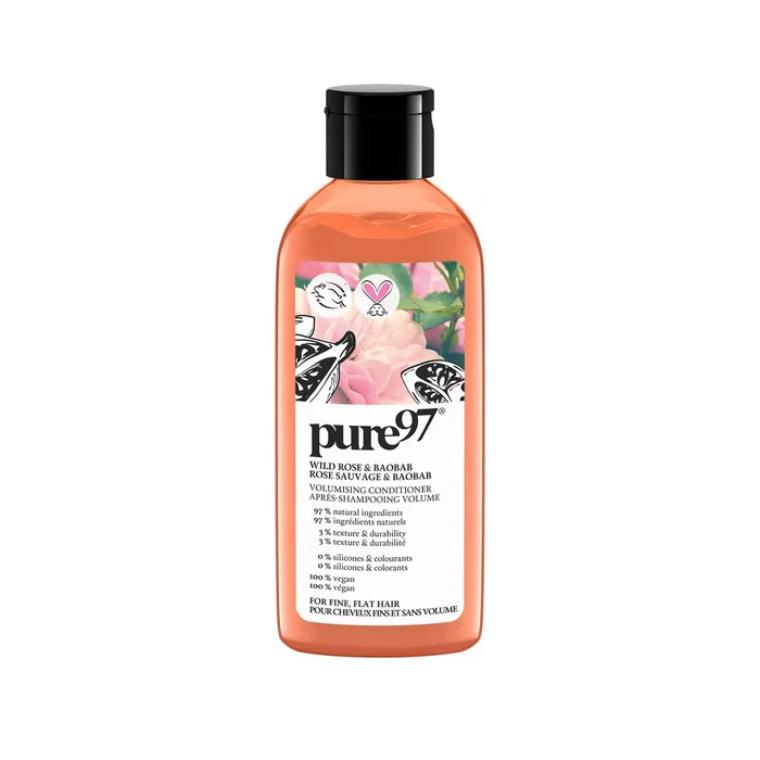 Pure97 Shampooing Rose & Baobab pour le volume, 200 ml Pure97 Shampooing Rose & Baobab pour le volume, 200 ml