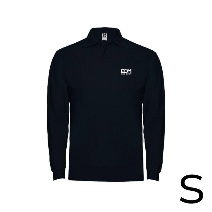 EDM Product Polo à manches longues homme EDM Noir S