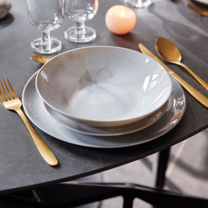 Vajilla Opal Diwali Granit Marb Luminarc 18 Piezas - 6 Personas