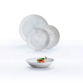 Vajilla Opal Diwali Granit Marb Luminarc 18 Piezas - 6 Personas