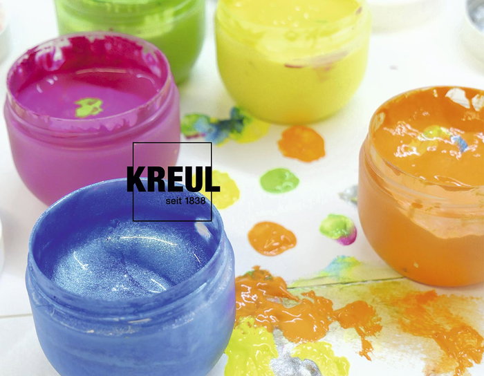 Kreul Set mini 6 botes peinture para dedos MUCKI 'Fortune' 50 ml