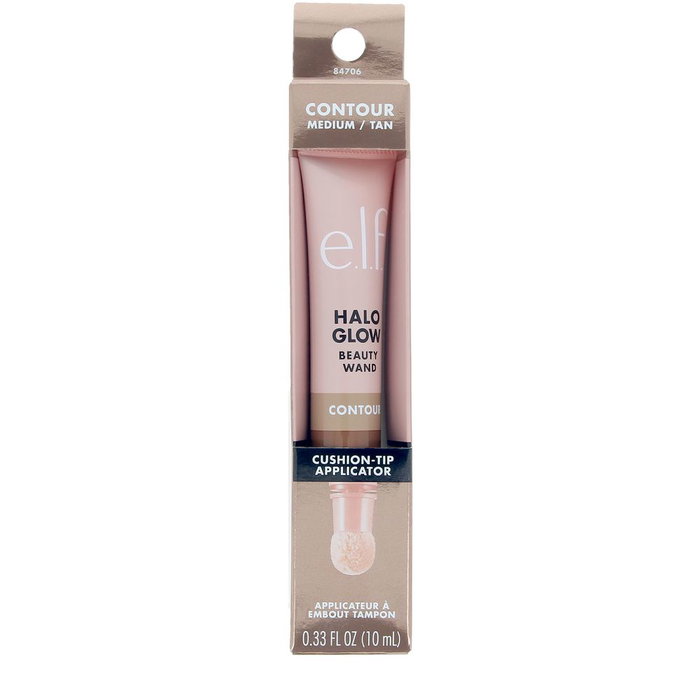 e.l.f. Cosmetics Halo Glow Wand - Anti-cernes contouring fluide teint Medium/Bronzé 10 ml - Contient 2% de squalane pour un fini naturel et lumineux