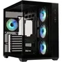 Bitfenix AL118 - Boitier PC Cube Panoramique Noir - Compatible ATX, Micro ATX, Mini-ITX - 4 Ventilateurs A-RGB, Ports Type-C & USB 3.0, 2 Panneaux Verre Trempé