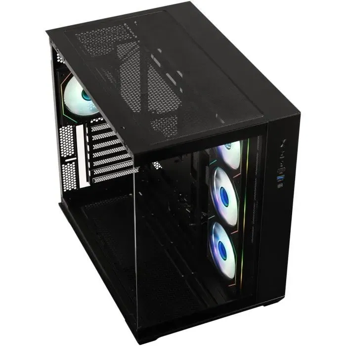 Bitfenix AL118 - Boitier PC Cube Panoramique Noir - Compatible ATX, Micro ATX, Mini-ITX - 4 Ventilateurs A-RGB, Ports Type-C & USB 3.0, 2 Panneaux Verre Trempé Bitfenix AL118 - Boitier PC Cube Panoramique Noir - Compatible ATX, Micro ATX, Mini-ITX - 4 Ventilateurs A-RGB, Ports Type-C & USB 3.0, 2 Panneaux Verre Trempé
