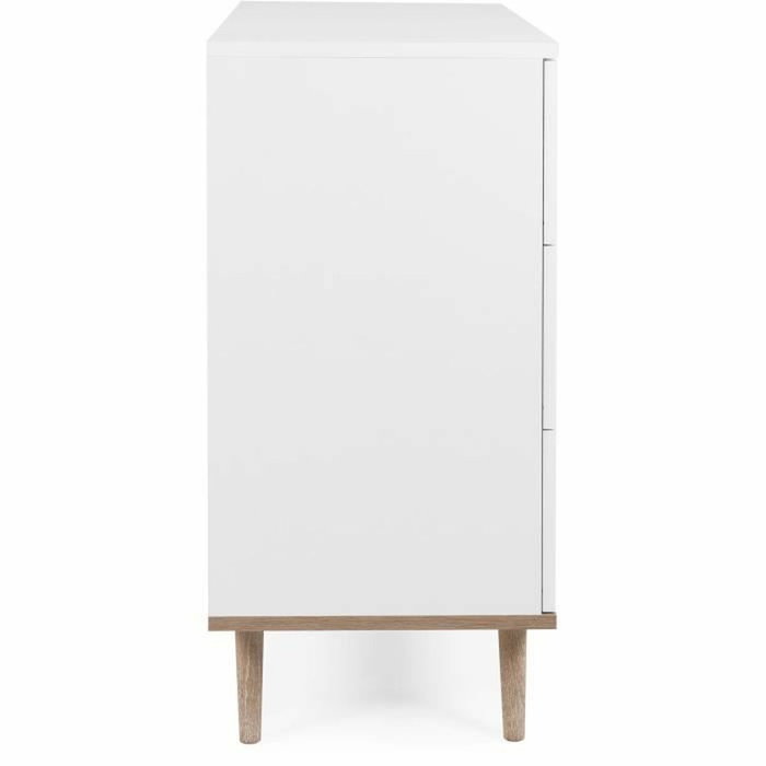 Göteborg Commode 3 tiroirs - Blanc et chêne sonoma