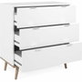 Göteborg Commode 3 tiroirs - Blanc et chêne sonoma