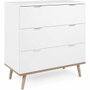 Göteborg Commode 3 tiroirs - Blanc et chêne sonoma