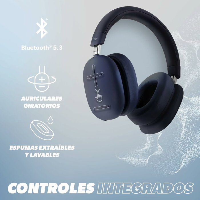 Casques Bluetooth avec Microphone T'NB BOUNCE Bleu foncé Casques Bluetooth avec Microphone T'NB BOUNCE Bleu foncé