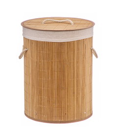 Caison Panier à linge en bambou avec couvercle 35x35x50 cm