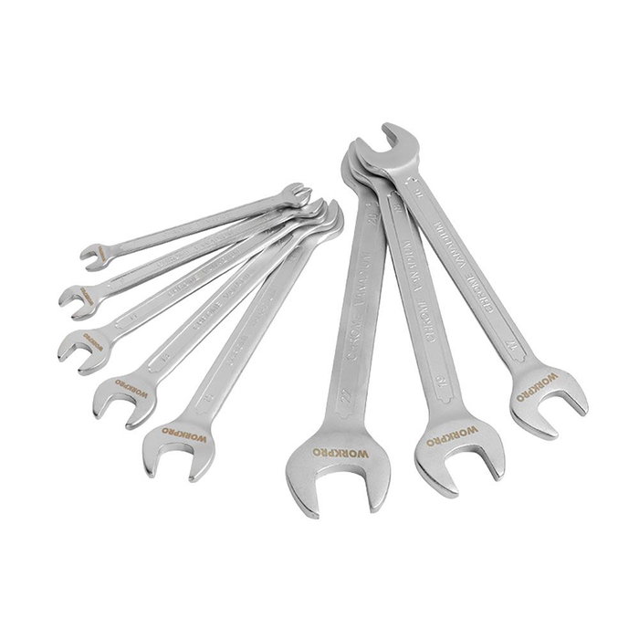 Workpro Jeu de 8 clés fixes à double mors Workpro Jeu de 8 clés fixes à double mors