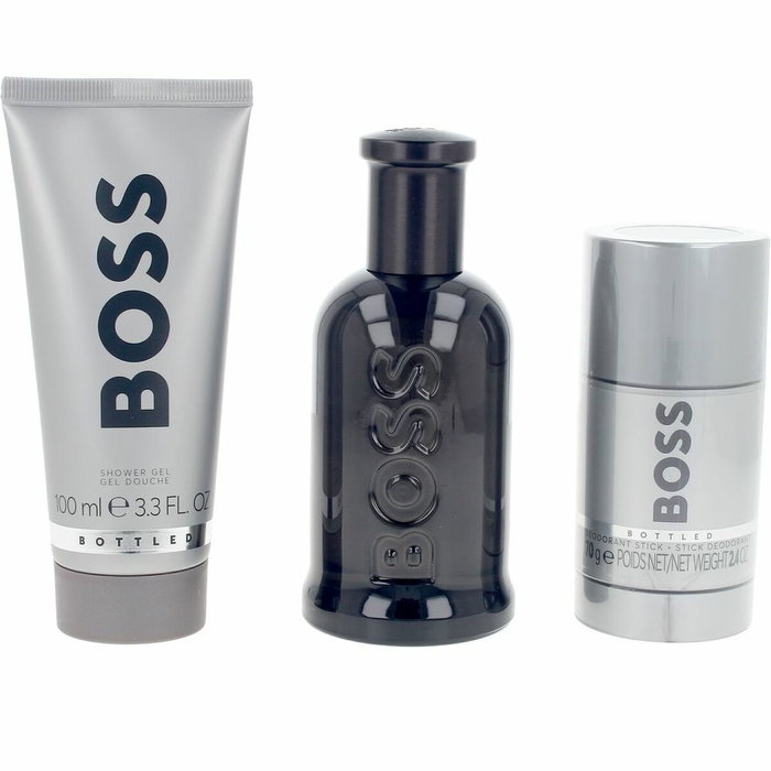 Hugo Boss-Boss Coffret Cadeau Parfum Homme avec Eau de Parfum 100ml, Déodorant Stick 75ml et Gel Douche 100ml, 3 Pièces