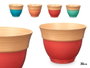 IBERGARDEN Maceta Bombée 30cm Assortiment 4 Bicolores