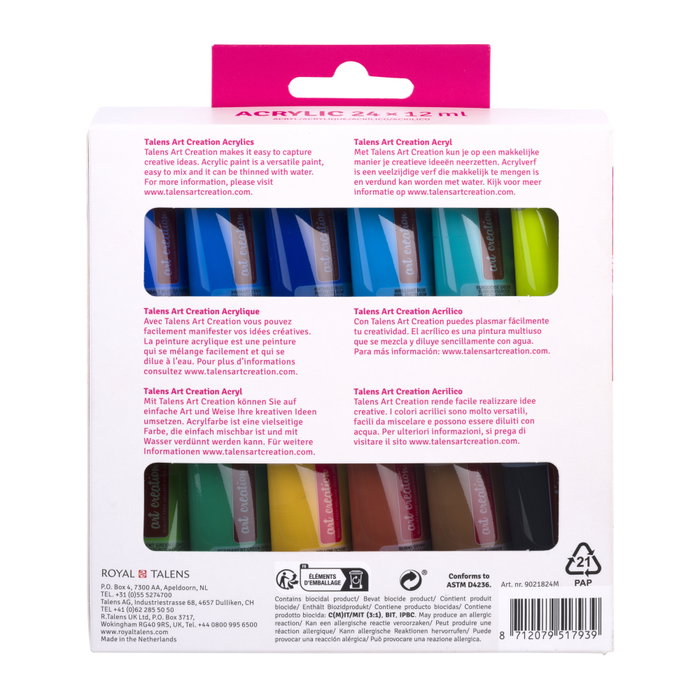 Talens Art Creation Set acrylique 24 x 12 ml