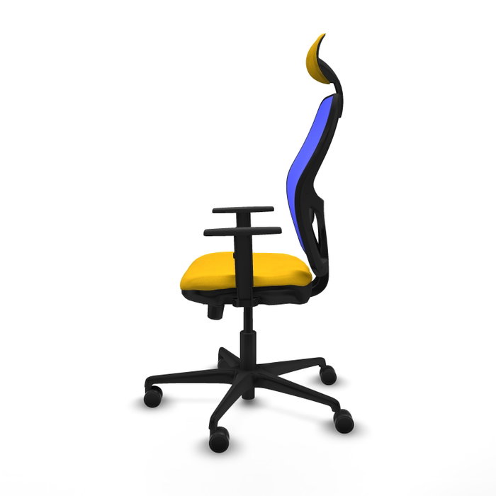 Piqueras y Crespo Chaise de Bureau Jorquera Jaune et Bleu Piqueras y Crespo Chaise de Bureau Jorquera Jaune et Bleu