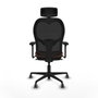 Piqueras y Crespo Chaise de Bureau avec Appui-tête Jorquera 3D036G2 Marron Noir