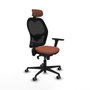 Piqueras y Crespo Chaise de Bureau avec Appui-tête Jorquera 3D036G2 Marron Noir