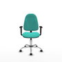 PIQUERAS Y CRESPO Chaise de bureau Algarra similicuir turquoise