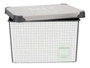 Kipit Boîte de rangement en plastique 17 L avec anse 28x22x37 cm Home blanc/vert/gris (Set de 12)