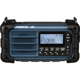 Sangean MMR-99 DAB Radio d'urgence bleue avec manivelle et solaire
