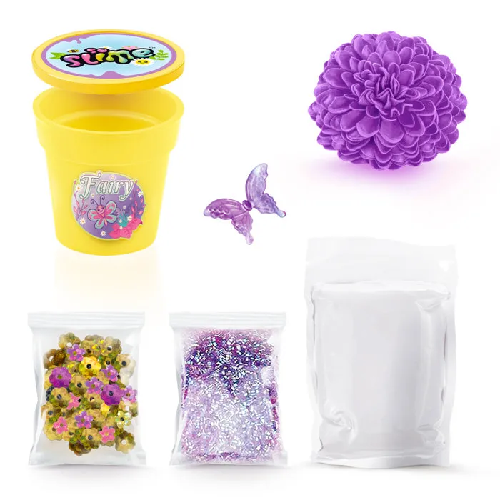 Canal Toys Slime Flower Pot So Slime SSC417 - 1 Pot à fleurs pour pâte Slime parfumée avec décorations et charms - Jeu de collection dès 6 ans