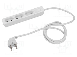 AS SCHWABE Rallonge réseau H05VV-F 2x1mm² 1,4m blanc