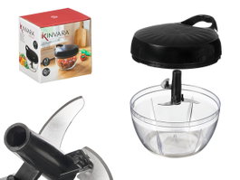 Kinvara Triturateur Manuel 3 Lames 14 x 10.5 x 12.5 cm Plastique PP PET Acier 420J2 Noir Transparent (Set de 12)