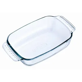 Pyrex Plat à four rectangulaire avec poignées 35 x 23 cm
