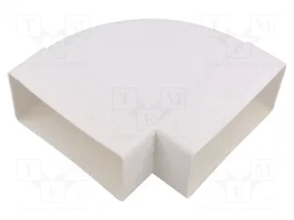 DOSPEL S.A. Coude horizontal plat 110x55mm blanc 90°