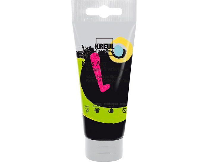 Kreul Kids Art Peinture pour enfants Noir Tube de 75ml Kreul Kids Art Peinture pour enfants Noir Tube de 75ml