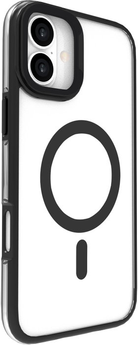 eSTUFF Coque magnétique INFINITE HELSINKI pour iPhone 16 Plus - Protection renforcée avec support caméra - Noir - 86% plastique recyclé