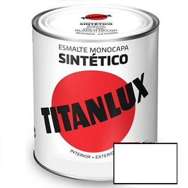 Titanlux Esmalte Blanco Brillo 566, Peinture Blanche Synthétique Brillante Industrielle pour Acier, 250ml