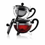 Bodum Théière Chambord 1 L en verre et acier inoxydable gris et transparent