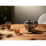 Bodum Théière Chambord 1 L en verre et acier inoxydable gris et transparent