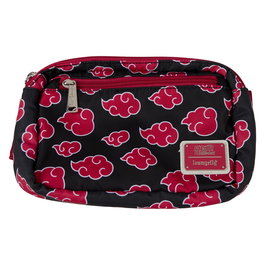 LOUNGEFLY Sac banane Naruto Shippuden - Nylon, ceinture ajustable, fermeture éclair, poche frontale, détails estampés, intérieur assorti